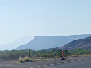 Beautiful Utah landscape, seen from the road to Zion National Park.