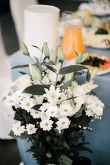decoration of the banquet hall on the wedding day