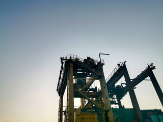 Fototapeta na wymiar Cargo Crane in the Port