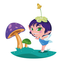 beautiful magic fairy in the camp