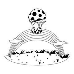 fungu elf with rainbow magic character