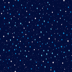 Night sky dark blue pattern seamless