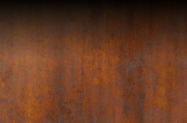 rust corroded aged wall with schadow