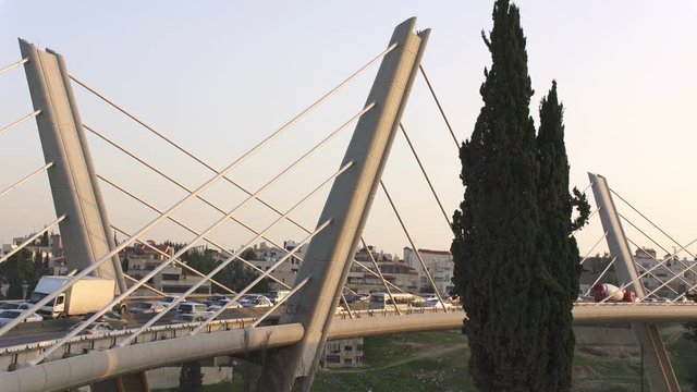 Wadi Abdoun Bridge, a cable-stayed bridge in Amman, Jordan