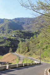Photo of the road in the mountains, spring, Georgia, Adjara region