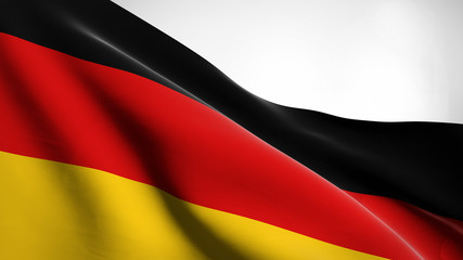 3D illustration of Federal Republic of Germany flag waving