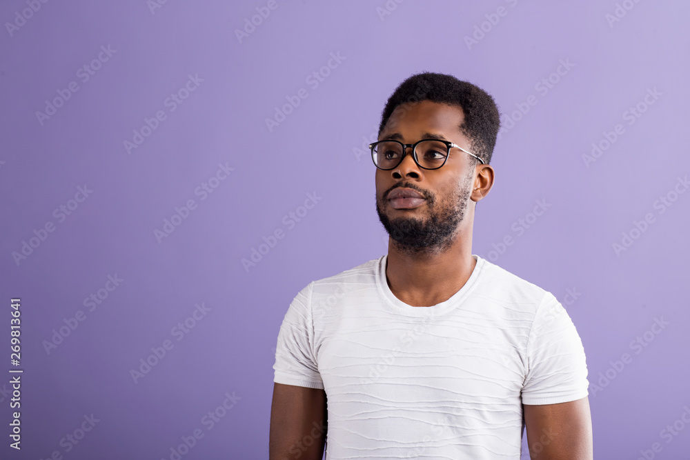 Wall mural Portrait of handsome young african american man