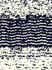 Abstract grunge vector background. Monochrome composition of irregular graphic wavy elements.