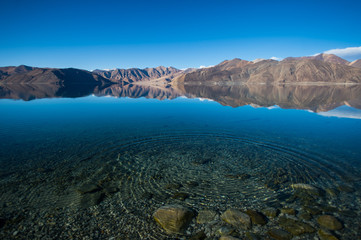 Pangong Lake in Ladakh, North India.