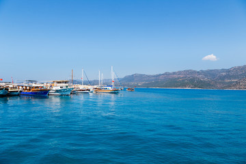 yacht in the sea