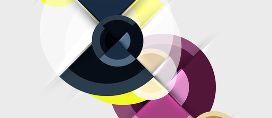 Fototapeta premium Geometric design abstract background - circles