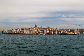 Fototapeta na wymiar Western part of Istanbul Panorama during afternoon
