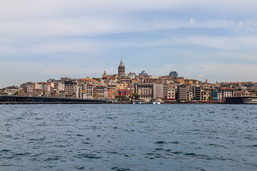 Obraz premium Western part of Istanbul Panorama during afternoon