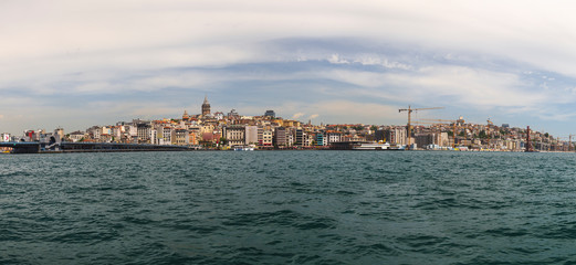 Fototapeta na wymiar Western part of Istanbul Panorama during afternoon