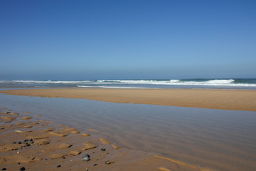 Fototapeta na wymiar Santa Rita beach Ribamar Portugal