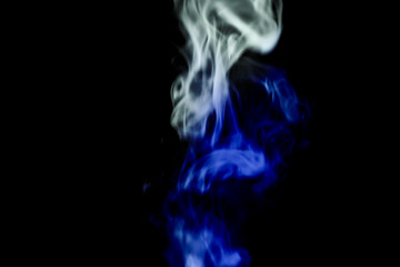 Full color Abstract fog or smoke move on black color background