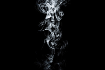 Abstract fog or smoke move on black color background