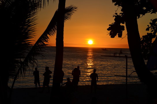 Sunset over Boracay Island