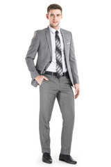 Full length portrait of businessman