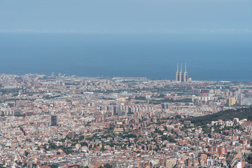 View of Barcelona from Tibidabo park