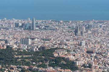 View of Barcelona from Tibidabo park