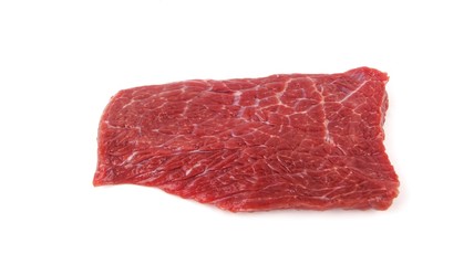 Raw fresh beef meat isolated on white background