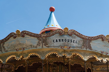Carousel at Tibidabo park in Barcelona
