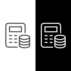 Financial calculation line outline icon