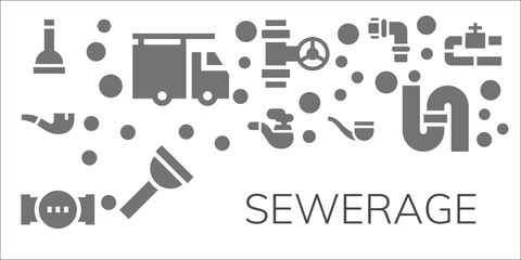 sewerage icon set