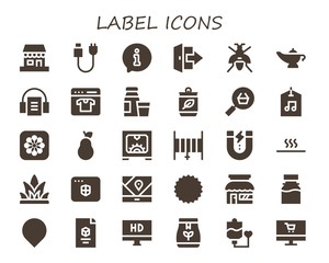 label icon set