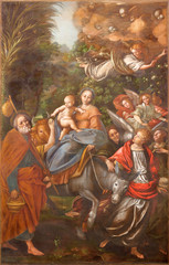 COMO, ITALY - MAY 8, 2015: The painting Flight to Egypt in Duomo by Gaudenzio Ferrari (1480 - 1546).
