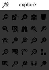 explore icon set