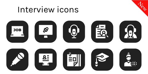 interview icon set