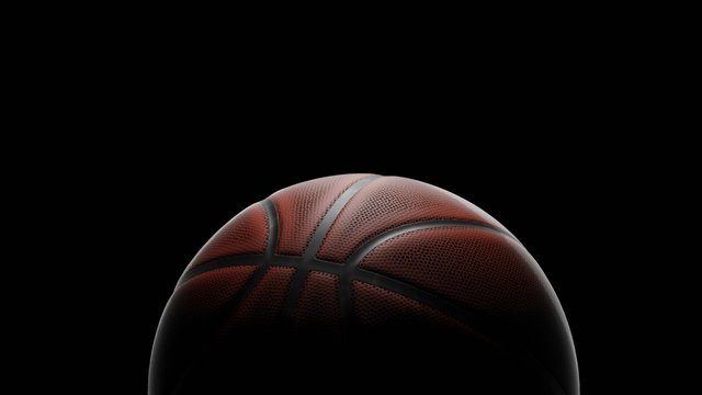 Low key basketball 3d rendering