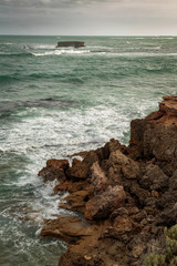 Headland at Robe, South Australia with crashing waves
