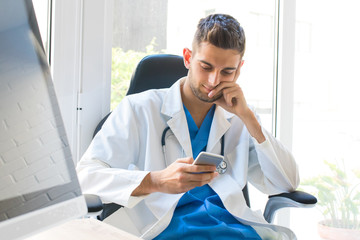 portrait of doctor or health specialist working
