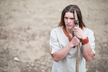 A man in ethnic clothes is a Scandinavian