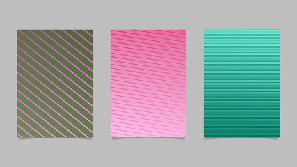 Geometric  gradient stripe flyer template set - abstract vector stationery