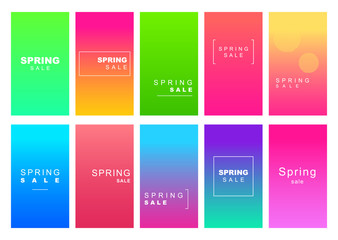 Spring sale social media stories duotone template set