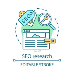 SEO research concept icon