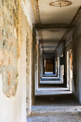 Hallway in the abandoned building