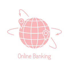 Electronic payment, internet finance. Earth