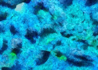 Close up oil paint abstract background. Art textured brushstrokes in macro. Part of painting. Old style artwork. Dirty watercolor texture. Modern pattern. Chaotic splashes. Multi-colors design.