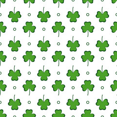 Seamless pattern. Clover leaves. St. Patrick's Day