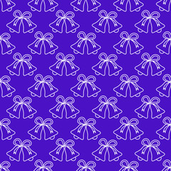 Christmas, New Year 2019 pattern with bells
