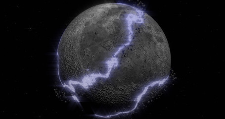 Mond bricht auseinander
