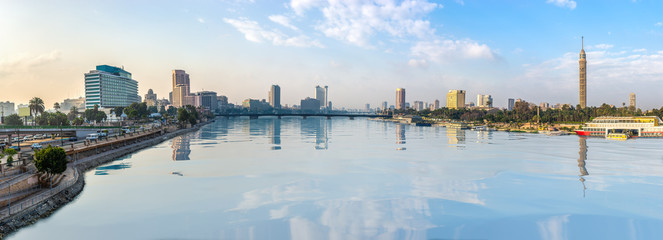 Panoramic view of Cairo downtown - obrazy, fototapety, plakaty