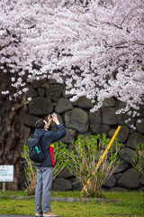 man is taking the photo