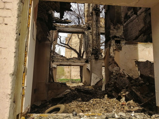 ruins, debris of a living destroyed house