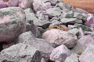 stones on the sea coast of the beach